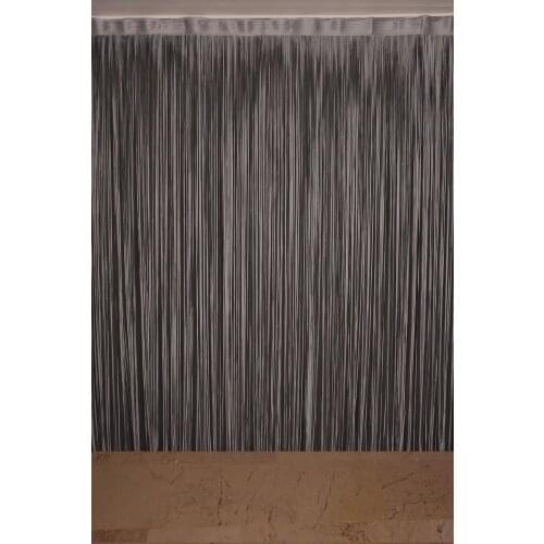 Flat Rope Pattern Gray Color Rope Curtain Ready Made Buttons Sewn Rope Curtain 300*270 cm