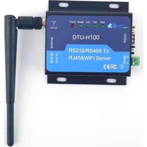 DTU H100 Serial Server Industrial Wifi module RoHs WIFI UART RS232 RS485 to RJ45 Converter Ethernet Interface STA Free Shipping