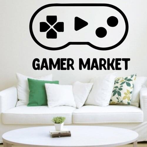 Romantic gamer market Decal Removable Vinyl Mural Poster For Kids Rooms Decoration Wall Decoration Murals