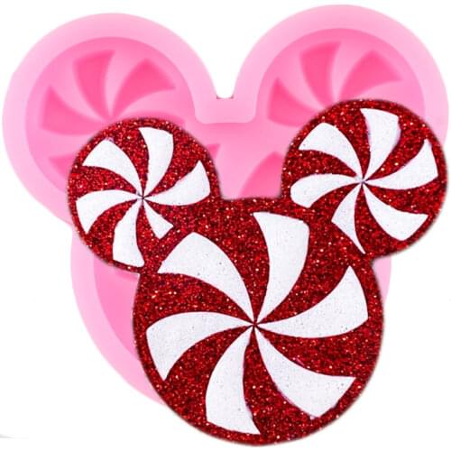 Disney Lemon Swirl Mickey Silicone Mold DIY Craft Keychain Epoxy Resin Mould Badge Reel Phone Grip Molds Jewelry Pendant Moulds