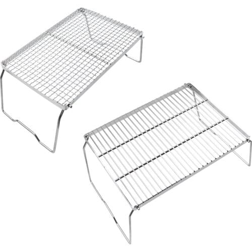 Stacked BBQ Folding Grill 304 Stainless Steel Durable Portable Camping Grate Fire Station Camping Wood Stove Picnic Barbecue