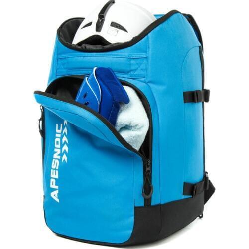 APESNOIC Ski Boot Bag and Backpack Waterproof Ski and Snowboard Boots Travel Bag for Ski Helmet, Goggles, Gloves, Skis