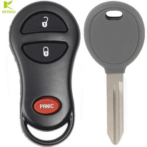 KEYECU Replacement Remote Key Fob 315MHZ for Jeep 1999-2001 Cherokee 1999-2004 Grand Cherokee GQ43VT9T + 4D64 Chip Transponder