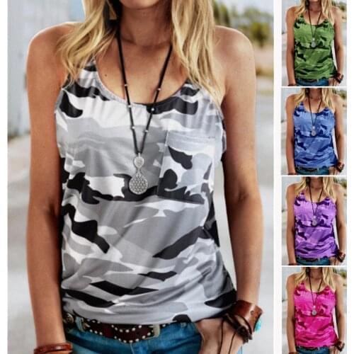 2021 Summer Camouflage Tank Tops for Women Sleeveless Basic Casual Loose Vest Female Top Plus Size 5Xl Camisole Harajuku