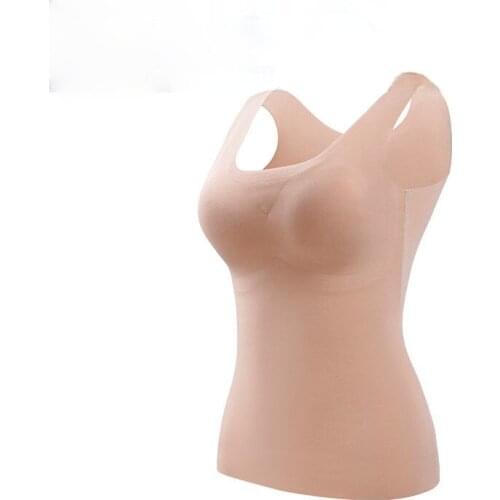 Women 2021 Autumn Winter Fashion Solid Color Thermal Vest Tops Female O-Neck Sleeveless Tops Ladies Sexy Slim Underwear E302