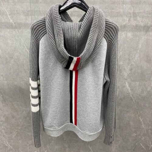 2021 Fashion Brand Sweatshirt Women Loose Hooded Pullover Clothing Patchwork Striped Thick Winter Casual Coat Oversizw