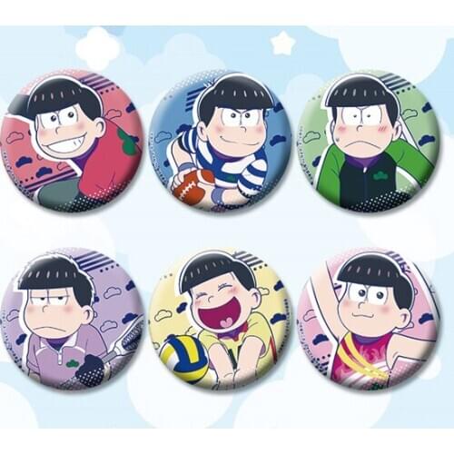 58mm anime osomatsu san Very Cute Badges Iron Pins Round Button