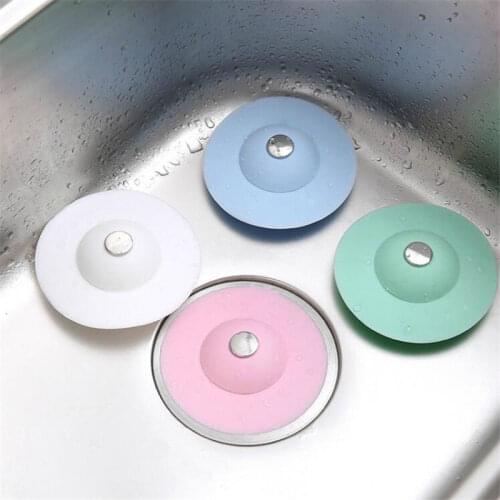 8PCS Kitchen Sink Pipeline Filter Silicone Push Type Deodorant Suction Cup Bathroom Protection Against Mosquitoes E0649
