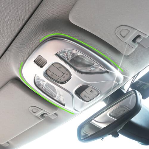 ABS Chrome Car Interior Reading Lights Protection Cover Reading Light Trim Sticker Fit for Jeep Compass 2017 2018 2019 2020