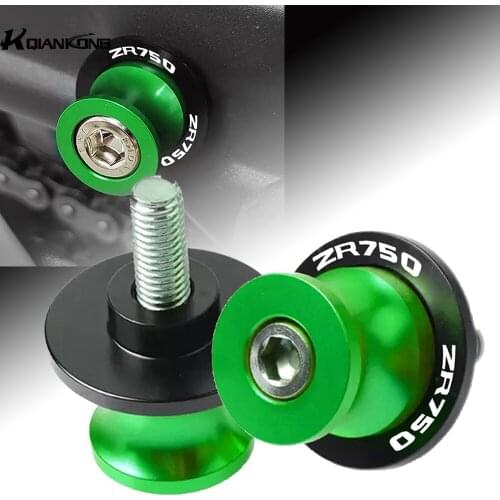 Motorcycle Accessories 8mm 10mm CNC Aluminum Swingarm Spools Stand Screws Slider For KAWASAKI ZR750 1990-1995 1994 1993 1992 91