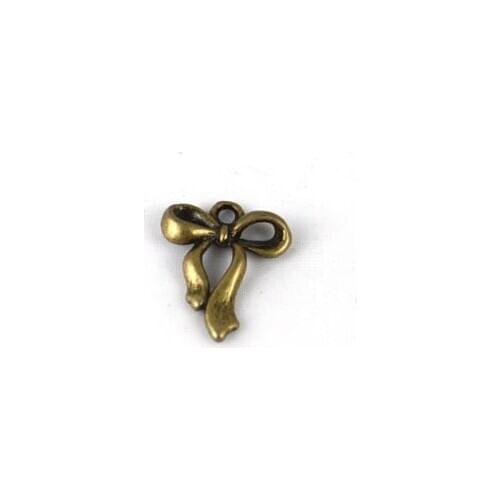 FREE SHIPPING 600pcs Antiqued Bronze Bow Charm 23x17mm A9809B