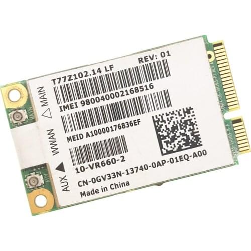 Wireless 3G WWAN Gobi2000 Mobile Broadband Network Card For Dell 5620 0GV33N