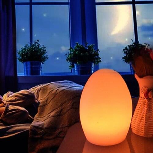DECO Color Changing Mode & Dimming Function Rechargeable Egg Shape Night Light, Dimmable 16 Colors 4 Modes, Ideal for Party