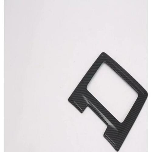 For Audi A6 C8 2019 2020 ABS Carbon Fiber Color Car Interior Rear Seat Water Cup Holder Frame Covers Trim Decorative Sticker