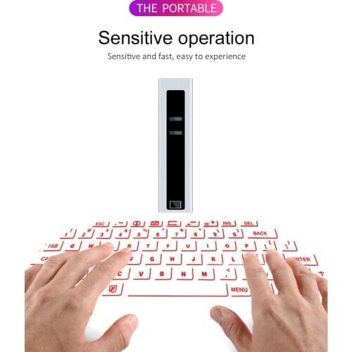 Wireless Bluetooth Keyboard Mini QWERTY Virtual Laser Projection Keypad For IOS Android Smart Phone Ipad Tablet Computer