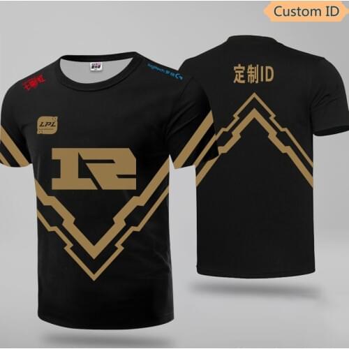 LoL League RNG Play Jersey Uniform T-shirt Men Women Uzi Ming Xiaohu Karsa T Shirts Royal Never Give Up Custom Name Tee Shirt