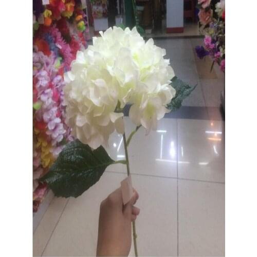 Artificial Hydrangea Flower 80cm/31.5" Fake Silk Single Hydrangeas 6 Colors for Wedding Centerpieces Home Party Decorative Flowe