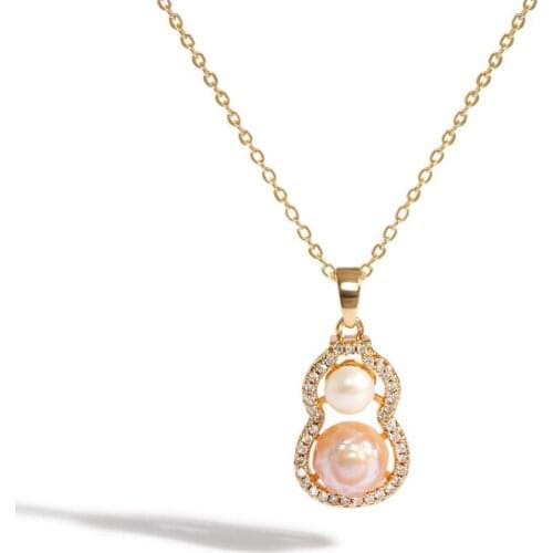 Kfvanfi Fashion simple gourd pendant natural pearl ladies necklace necklace necklace accessories ladies jewelry birthday gifts