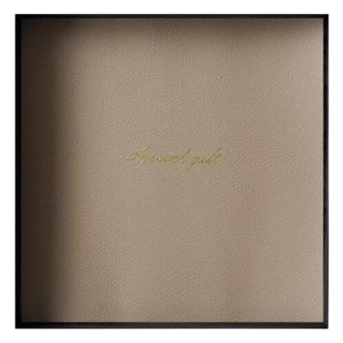 Wrought Iron Tray with Leather Cushion Storage Tray for Jewelry/Watch/Dessert/Coffee Display Tray Home Decoration