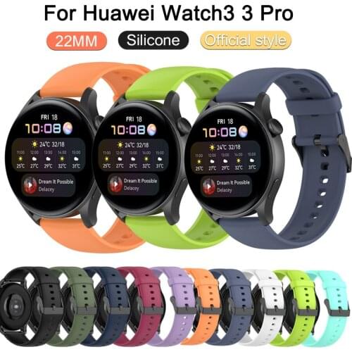 22mm Silicone Watch Band for Huawei Watch 3 GT 2 Pro Soft Sport Strap Bracelet Watchband for Samsung Galaxy Watch 46mm Gear S3