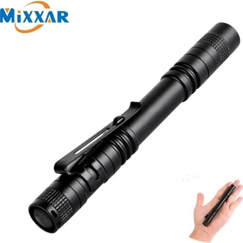 Zk20 Dropshipping Pen Light Portable Mini LED Flashlight Torch XPE-R3 Flash Light Hunting Camping Lamp By 2xAAA battery