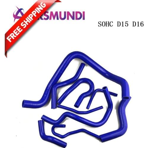 Silicone Radiator Coolant Hose,Silicone hose kit For Honda CIVIC SOHC D15 D16 EG EK 92-00 /9 Pcs