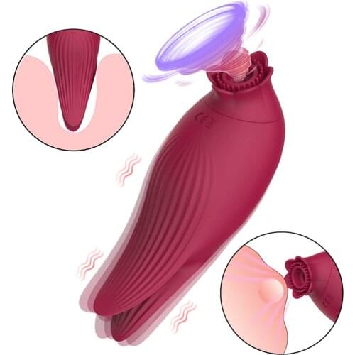 10 Frequency G Spot Double head Vagina Dildo Vibrator Sucking Vibrators for Women Sucking Oral Clitoris Stimulator Sex Toys