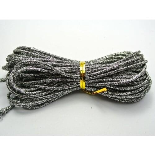 10 Meters Black Silver Elastic Stretch String Shock Cord For Sewing Crafts