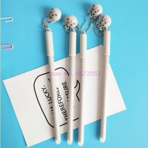 1000pcs/lot Cat Erasable Pen Refill 0.5mm Blue/Black Ink Magic Gel Pen for School Office Writing Supply Exam Spare Stationery