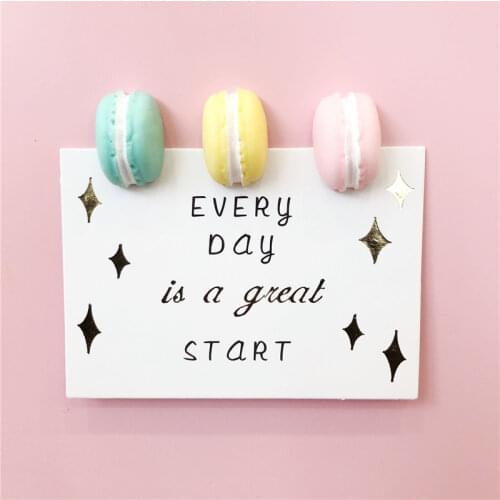 2pcs Macaronl Fridge Magnets Photo Wall Souvenir Gifts Home decor blackboard Refrigerators Magnetic Sticker Stationery Toy