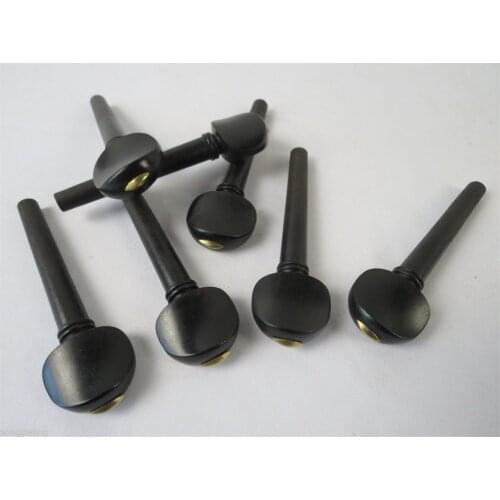 20pcs High Quality Natural Ebony viola peg,copper nail decoratin