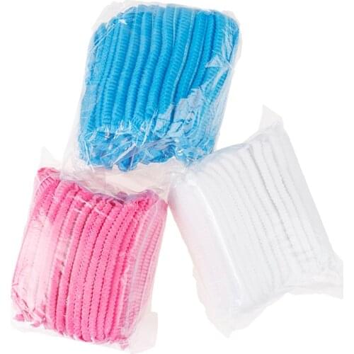 20pcs Fabric Permanent Makeup Hair Net Caps Sterile Hat For Eyebrow Tattooing Catering Hat Disposable Microblading Non Woven