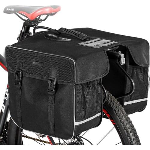 30L Larger Capaticy Bike Bag MTB Bicycle Trunk Bag Waterproof Cycling Double Side Rear Rack Luggage Carrier Tail Seat Pannier