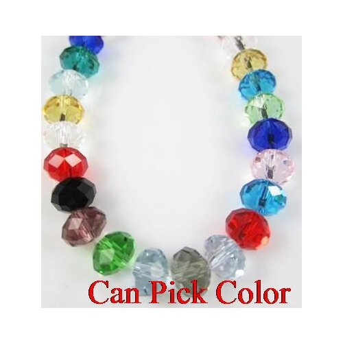 6mm 500Pcs/lot hutj34 Mixed Faceted Rondelle Glass Crystal Beads spacer Bracelet necklace Making DIY Round Quartz