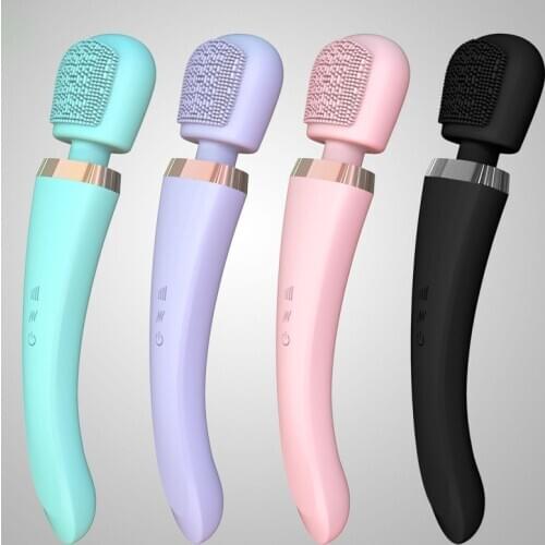 8 Frequency 20 Speed Vibration Modes Quiet Handheld Rechargeable Bath Brush Massager Cordless Stimulator Relieve Your Tight and