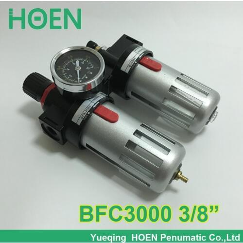 Airtac type Pneumatic air frl BFC3000 3/8 inch with pressure gauge filter regulator lubricator for filling machine