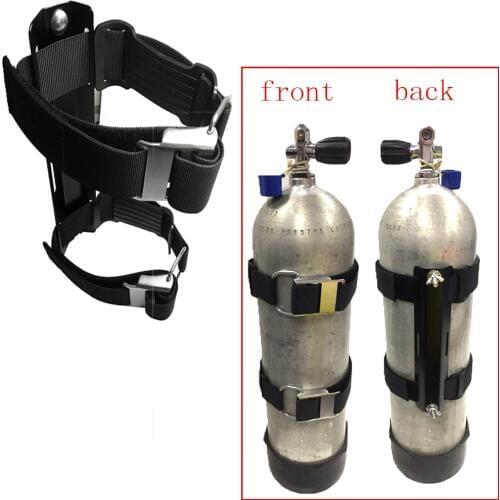 Aluminum Tech Scuba Diving Single Tank Adapter with 2 Tank Straps for Scuba Diving BCD Backplate Adapter System Set