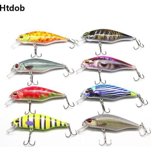 Htdob 8pcs 8.5cm 13.3g Bionic Crankbait 3D Eyes Fishing Lure Unique Body textures Fish Bait 6# Strong Treble Hooks pesca 8 colors Fishing tool Aritificial Lure