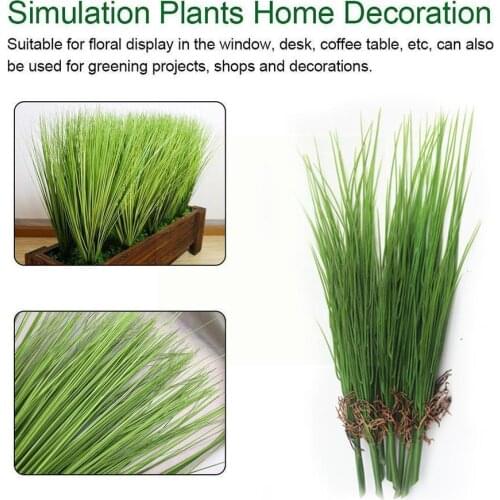 Artificial Green Plant Fine Grass 45cm Plastic Green Garden Potted Grass Decoration Home K9A9