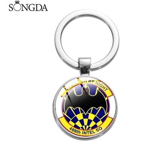 Classic USSR Soviet Spetsnaz GRU Key Chain CCCP Russian Special Purpose Detachments Symbol Glass Cabochon Charm Keychain