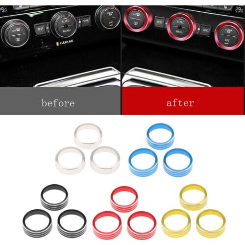Car Air Conditioning Control Ring Knob Covers For Volkswagen Tiguan