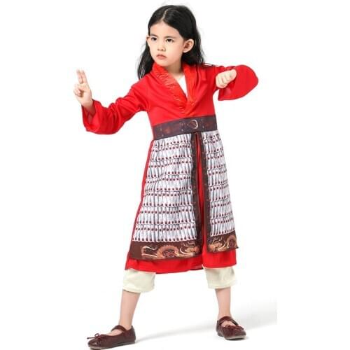 Children And Girls Live Action Movie Mulan Character Modeling Role Playing Costume Costume Halloween Costume