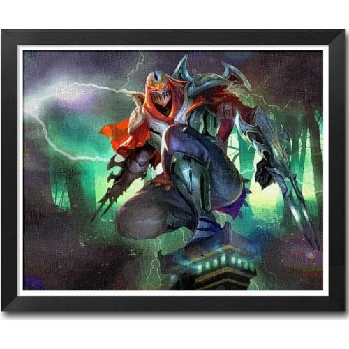 MaHuaf-A1352 LOL Game Artwork painting by numbers on canvas DIY oil hand-painted framed wall picture for living room home decor