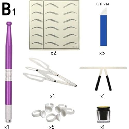 Microblading pen kit set permanent makup eyebrow lip eyeliner manual pen dermografo Micropigmentation pum mak eup pigment