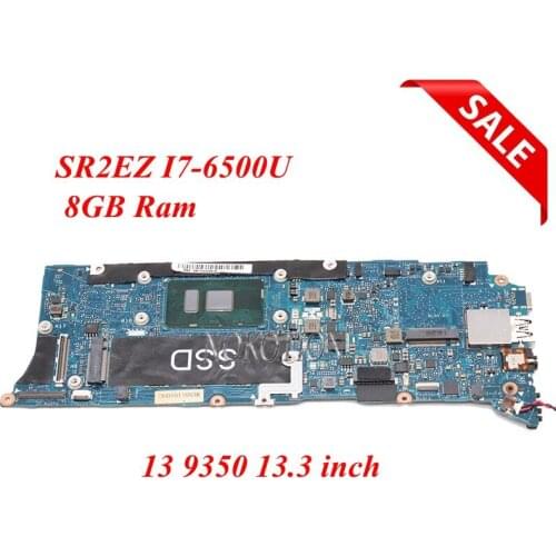 NOKOTION For Dell XPS 13 9350 13.3 inch laptop motherboard SR2EZ I7-6500U 8GB RAM CN-0V33HM 0V33HM V33HM AAZ80 LA-C881P