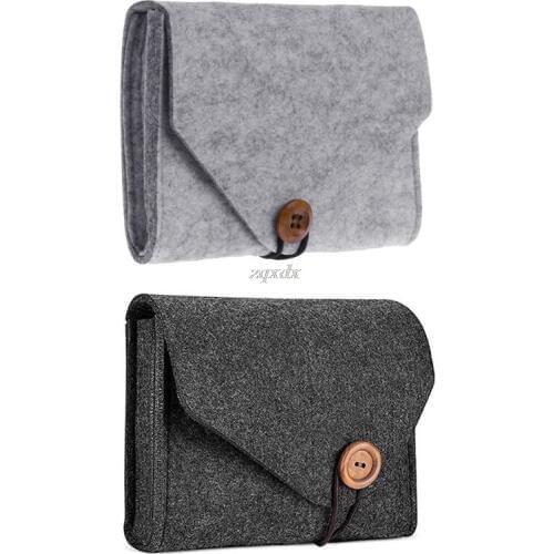 New Felt Pouch Power Bank Storage Bag For Data Cable Mouse Travel Organizer Whosale&Dropship