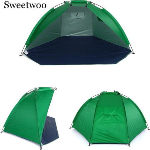Outdoor Beach Tent Sun Shed 2 People Rugged 170T Polyester Sunshade Fishing Tent Camping Picnic Walking Park Ultra Light Tent