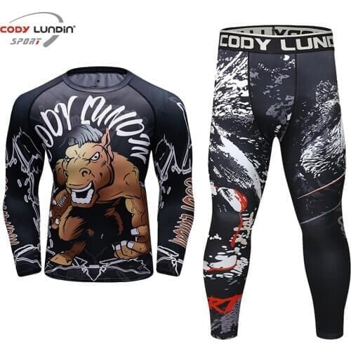 Rashguard jiu jitsu t-shirt +pants mma clothing sets gym boxing compression shirt rash guard bjj kickboxing muay thai t-shirts