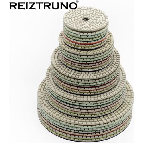 Reiztruno 3"/4"/5"/6"/7" Square diamond wet polishing pads for marble,granite,quatrz,Natural Stone polishing,long life,1 piece