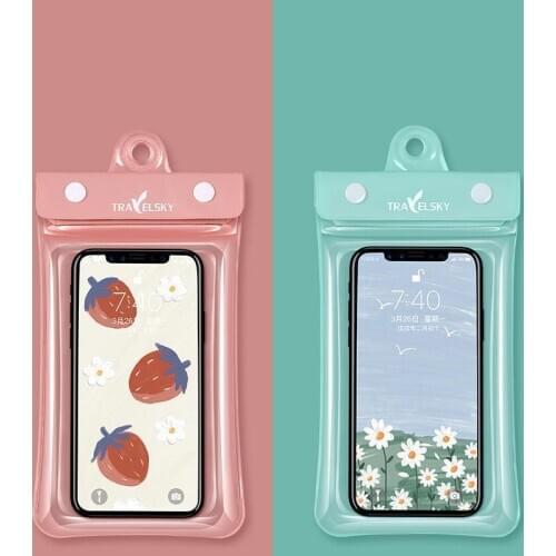 Candy-colored Floating Airbag Swimming Bag TPU Waterproof Mobile Phone Arm bag Pouch Cell Phone Case For Swim Beach Surfing